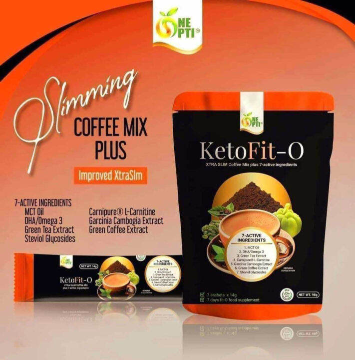 One Opti Ketofit O Slimming Coffee Mix Plus Original Sachets In