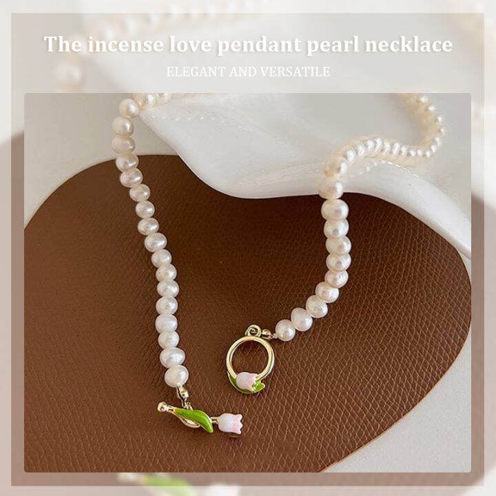 Cozyrooms Fashion Women Jewelry Alloy Artificial Pearl Tulip Flower