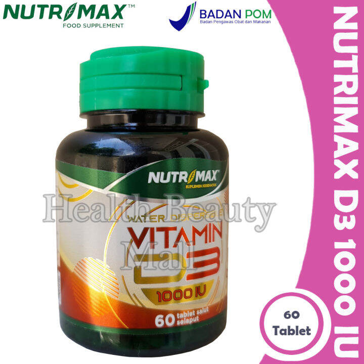 Nutrimax Vitamin D3 1000 IU 60 Tabs Vitamin Tulang Gigi 1000IU