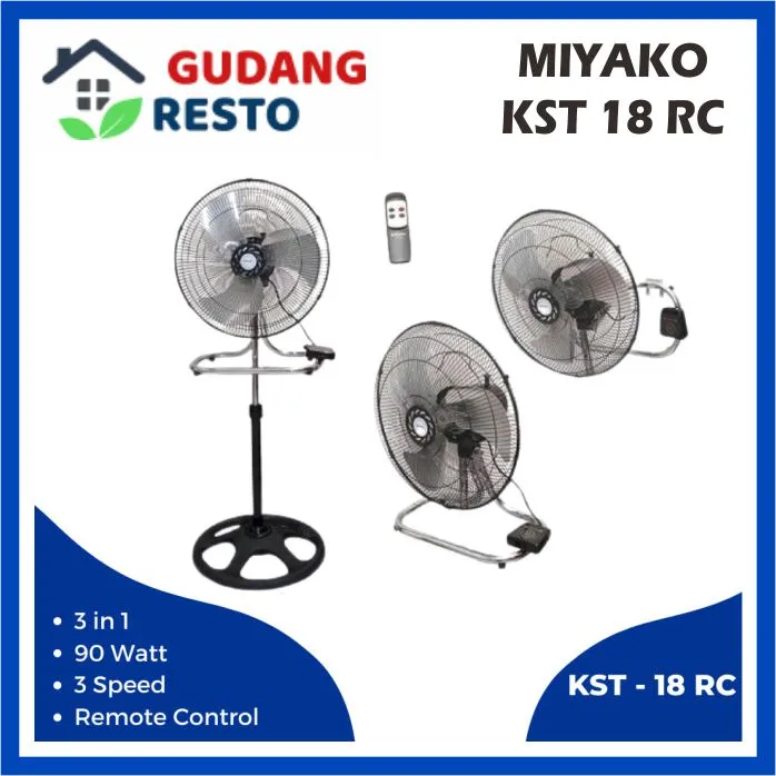 Miyako Kst Rc Rc Kipas Angin Fan Industri Besi In Remote