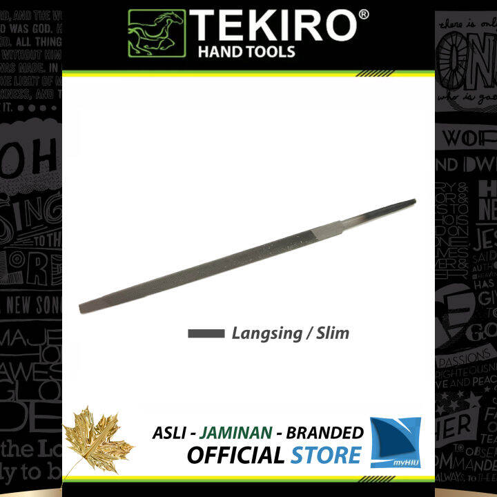 Kikir Segitiga Inch Langsing Slim Taper Files Tekiro Lazada