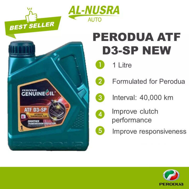 PERODUA ATF D3 SP NEW 1L AUTO TRANSMISSION FLUID GEAR OIL MINYAK