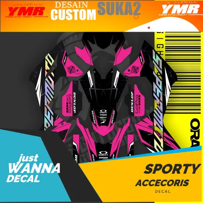 Dekal Sticker Decal Motor Honda CRF 150 L Motif Grafis Supermoto 1