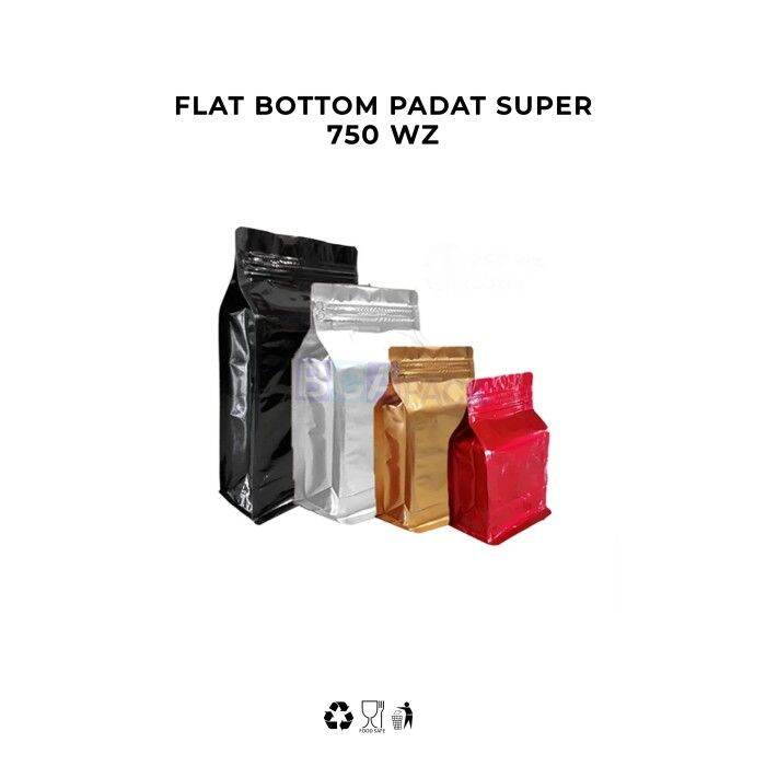 Flat Bottom Padat Super Wz Gr Plastik Kemasan Kopi Jakarta