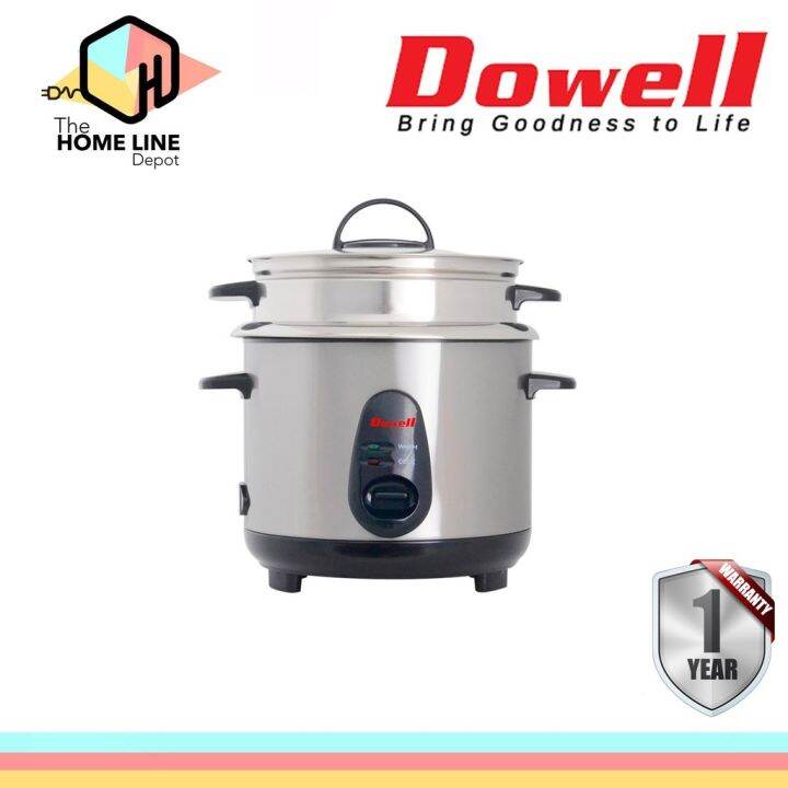 Dowell Cups Rice Cooker Stainless Body Inner Pot And Steamer Rc Ss