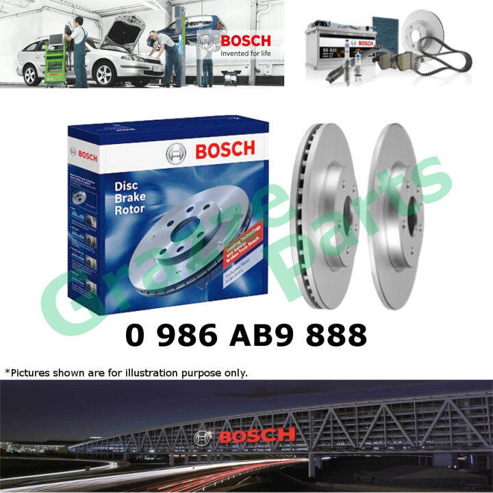 Pc Original Bosch Disc Brake Rotor Front Ab For Perodua