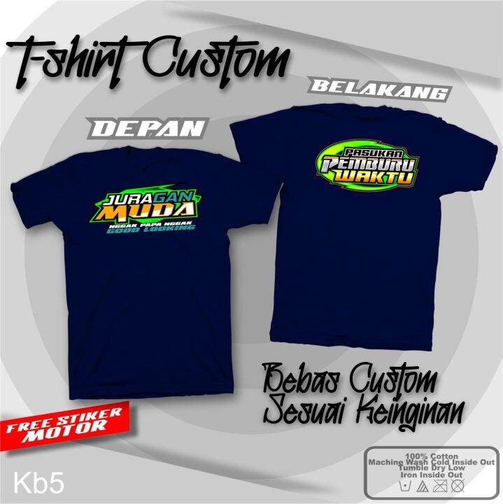 Kaos Sablon Satuan Custom Bebas Design Kaos Custom Sablon Satuan