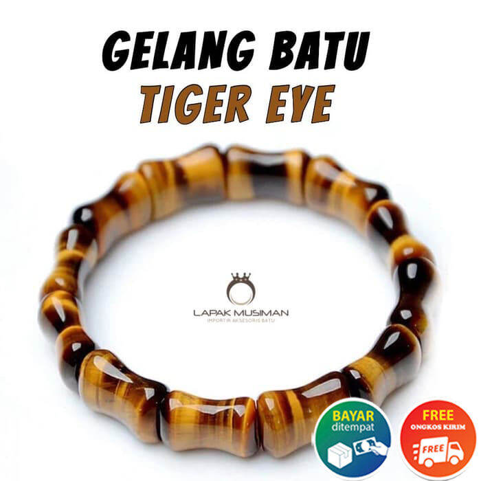 GELANG BATU TIGER EYE MODEL BAMBU Lazada Indonesia