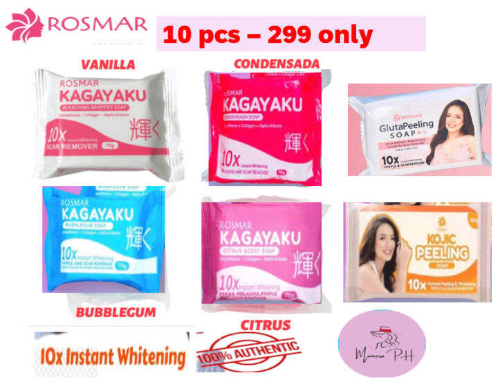 Rosmar Kagayaku Soap 10 Pcs 1 BOX SALE Condensada Vanilla Citrus