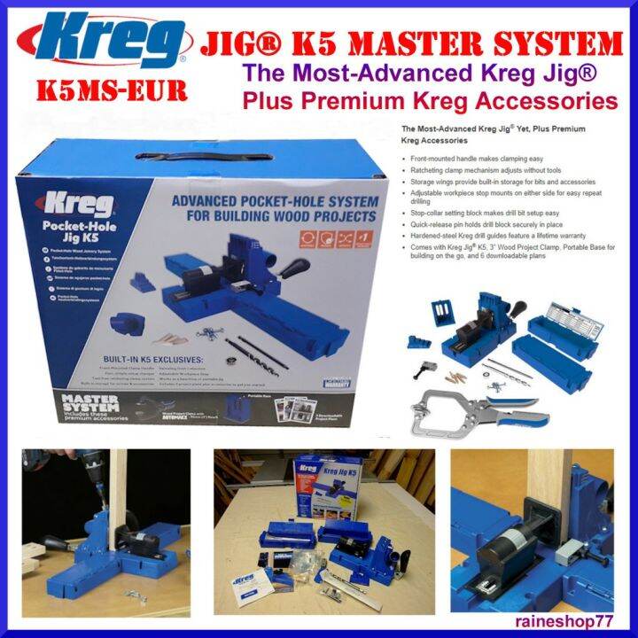 Kreg K Pockethole Jig Set K Ms Eur Pocket Hole Jig Master System