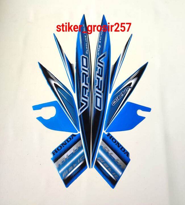 STIKER STRIPING LIS BODY MOTOR VARIO 110 KARBU 2008 BIRU STANDAR VARLA