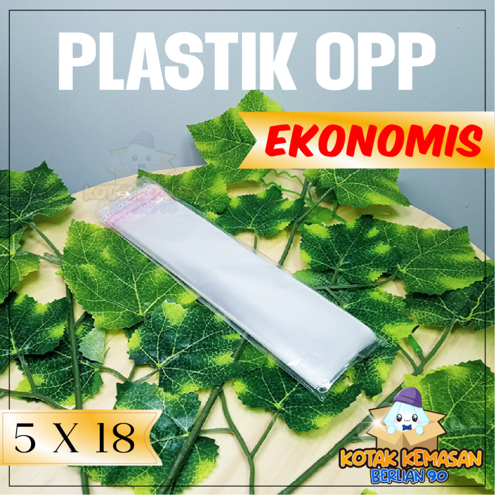 Plastik Opp 5x18 Kantong Plastik OPP Ekonomis Seal Lem Perekat 5x18 Isi