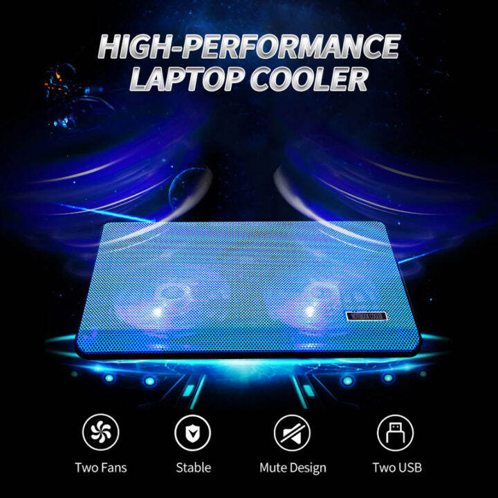 Laptop Cooler Pad Double Fan Cooler With Two USB Ports Support For