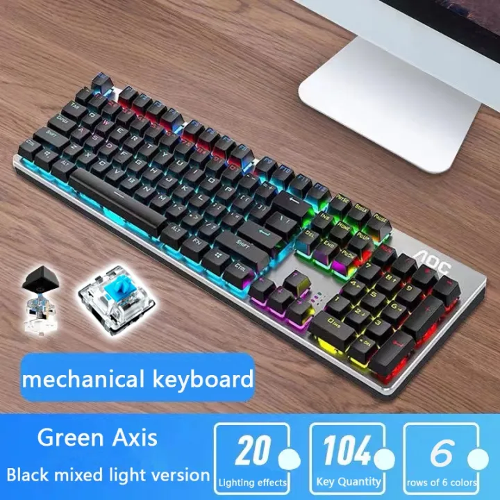 Cod Real Mechanical Rgb Gaming Key Keyboard Wired Mixed Backlight