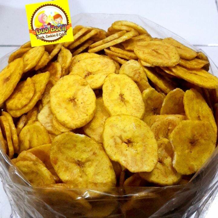 Keripik Pisang Manis Bulat 1 Kg Duo Bocil Snack Lazada Indonesia