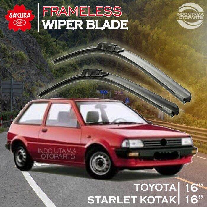 Wiper Frameless Starlet Kotak Karet Kaca Mobil Sakura Lazada Indonesia