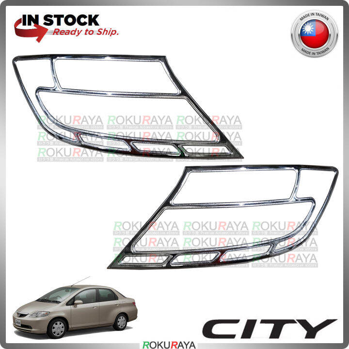 CHROME Honda City SEL 2003 2005 ABS Plastic Rear Tail Lamp Garnish