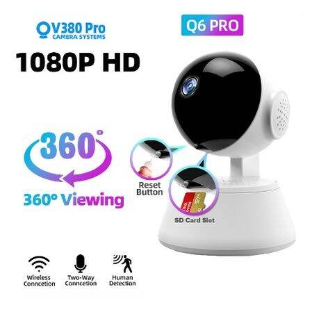 V380 Q6 Pro CCTV Camera Wifi Connect To Cellphone 1080P Smart Home