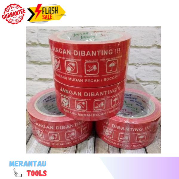 Roll Lakban Solasi Fragile Star Tape Mm X Yard Lakban Fragil