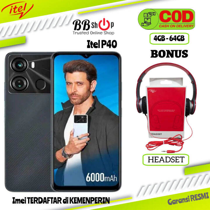 Itel P40 4GB 64GB Garansi Resmi LAYAR Jenis IPS LCD Ukuran 6 6 Inci