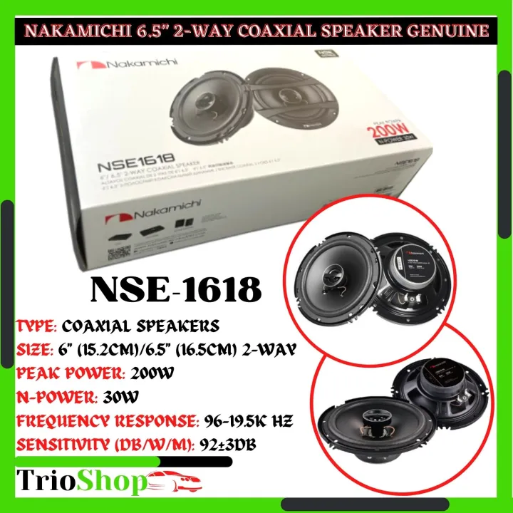 Nakamichi NSE 1618 6 5 2 Way Coaxial Speaker Genuine Lazada PH