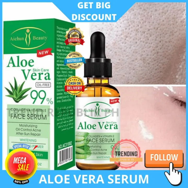 Authentic Aichun Beauty Aloe Vera Face Serum Moisturizing Oil Control