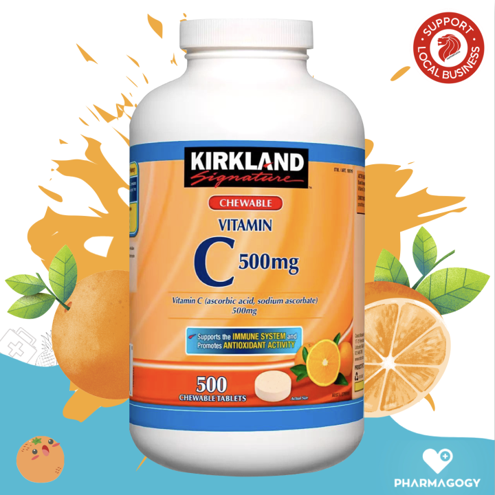 Kirkland Signature Chewable Vitamin C 500 Mg 500 Tablets Vit C For