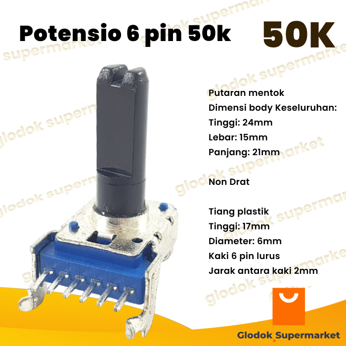 Potensio Pin K Stereo Kaki Lurus Volume Mixer Lazada Indonesia