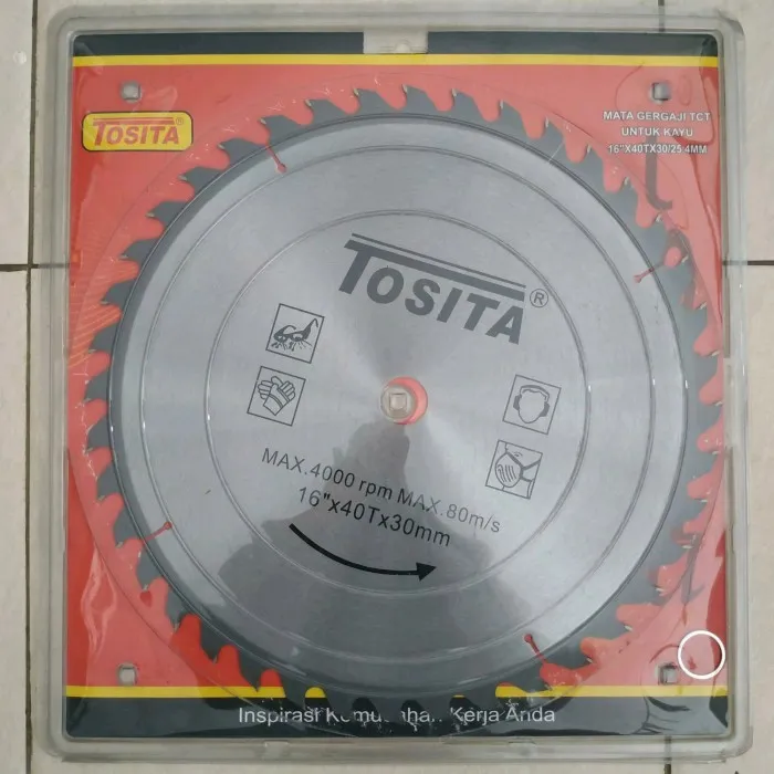 Mata Pisau Circular Saw Gergaji Potong Kayu Tct Inch T Tosita