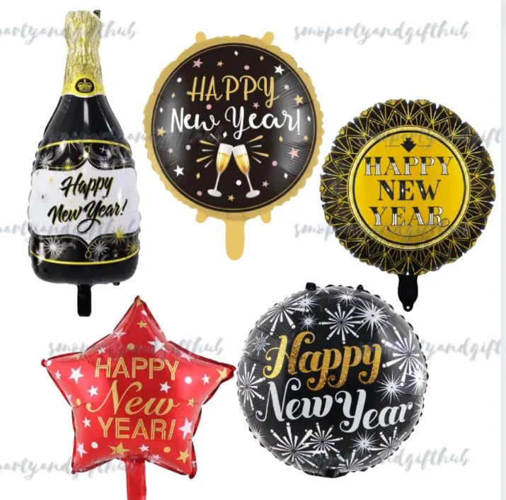 Pc Happy New Year Balloon Decorations Lazada Ph