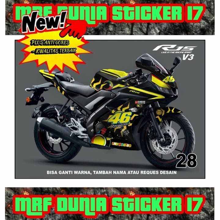 Sticker Decal Yamaha R V Full Body Decal Sticker Yamaha R V