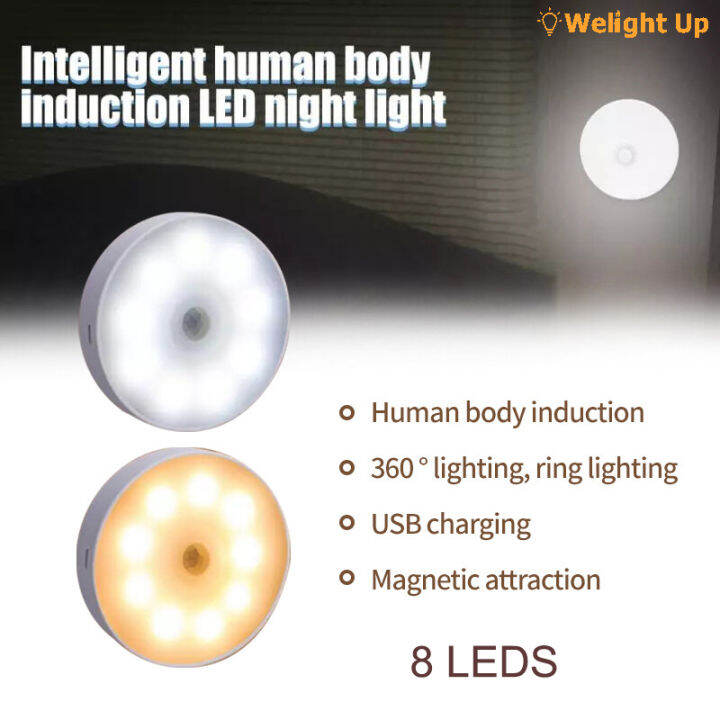 Welight Up Usb Rechargeable Led Motion Sensor Light Wireless Night