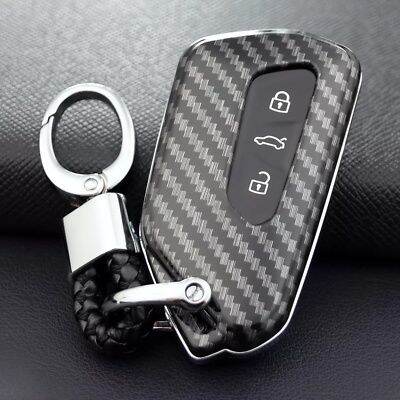 Xuming Carbon Fiber Car Key Fob Cover Case Shell For Vw Golf Gti Mk Id