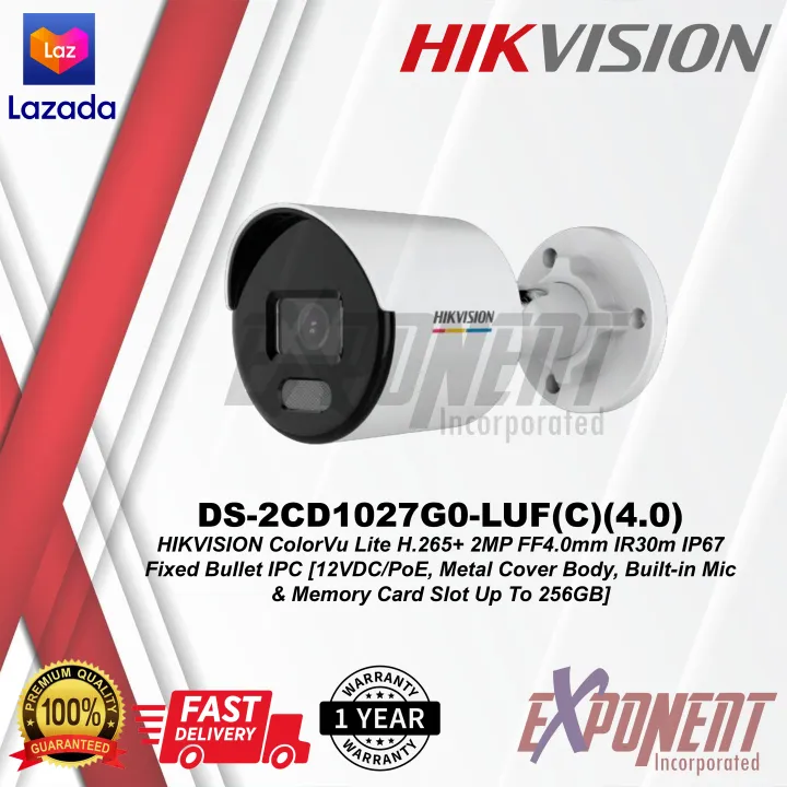 DS 2CD1027G0 LUF C 4 0 HIKVISION ColorVu Lite H 265 2MP FF4 0mm