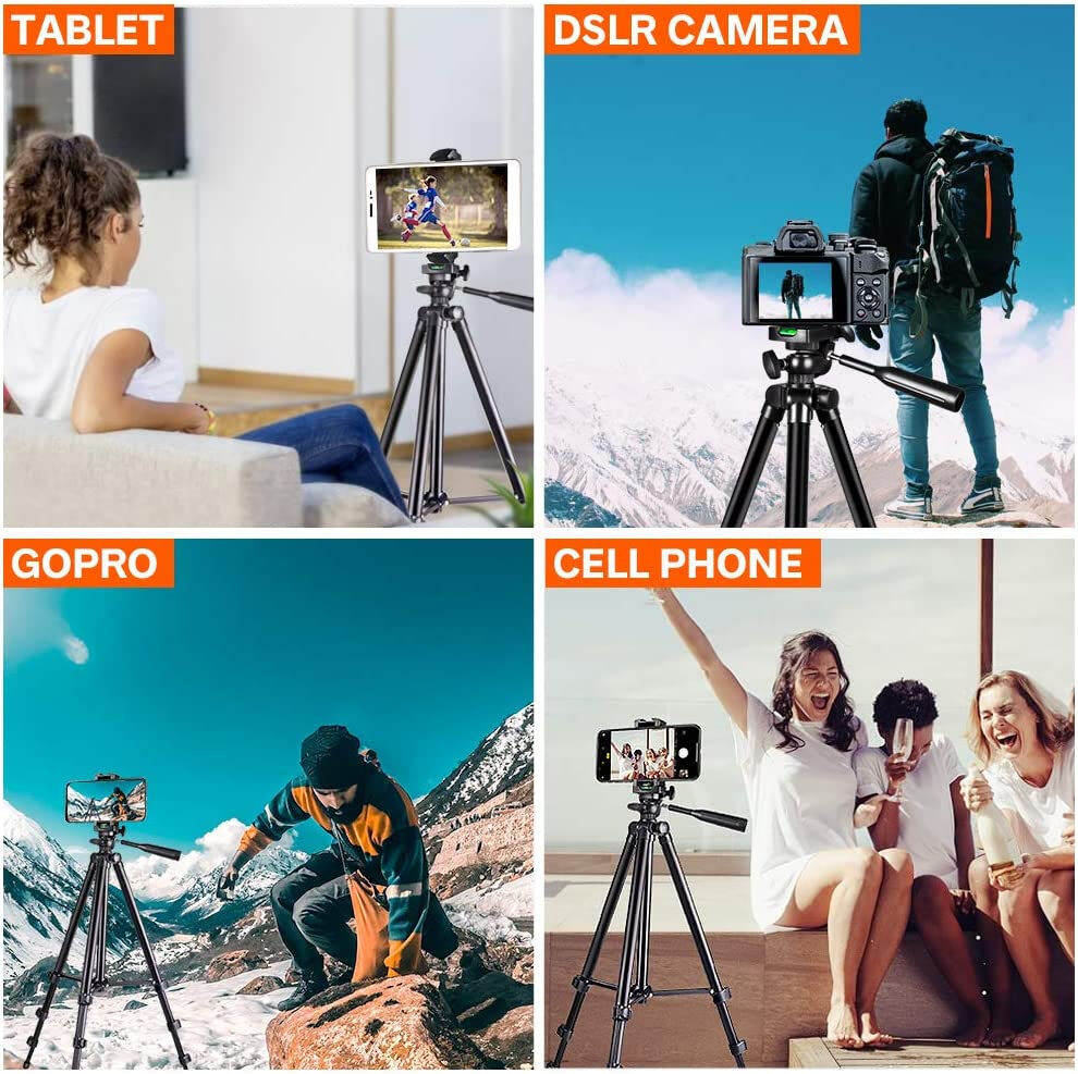 Phone Tripod UBeesize 50 Extendable Lightweight Aluminum Tripod