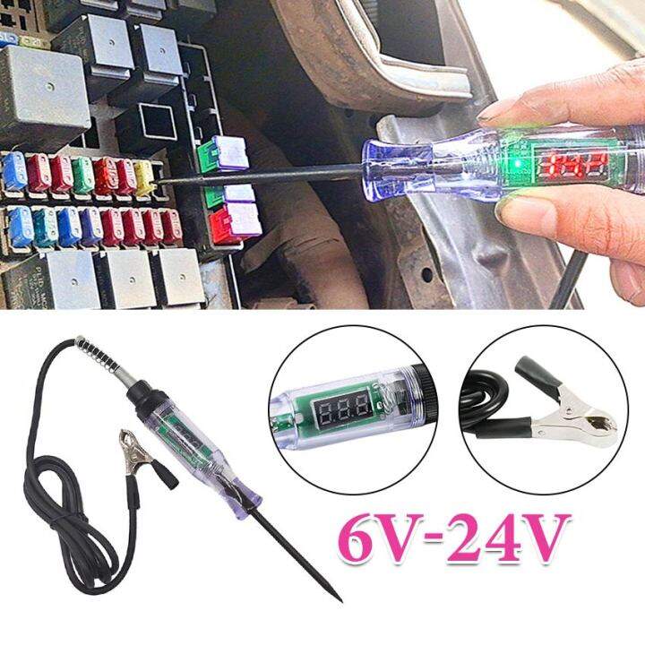 3v 6v 12v 24v DC LCD Digital Display Electric Circuit Tester For CAR