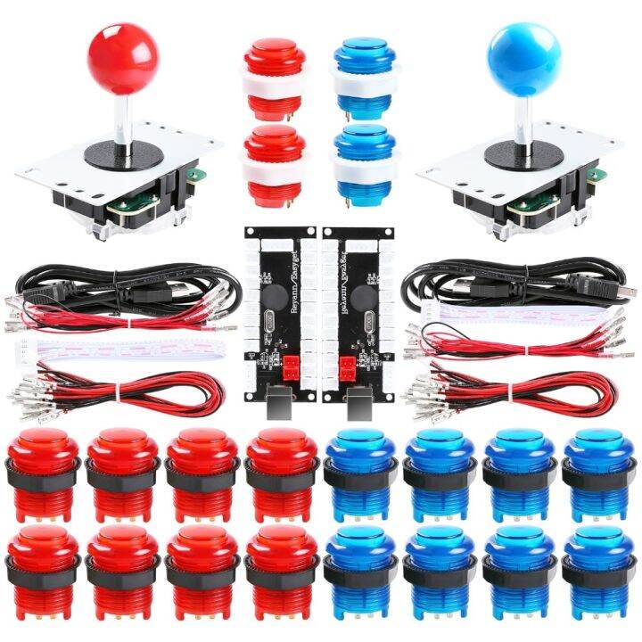 2 Player DIY Arcade Joystick Kits With 20 LED Arcade Buttons 2