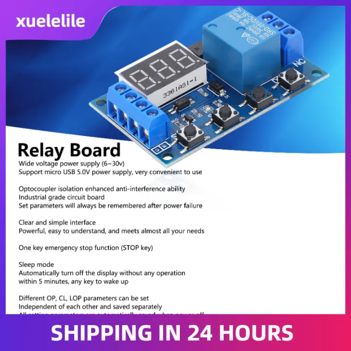 Xuelelile Relay Board Cycle Timing Circuit Switch Timer Delay Trigger