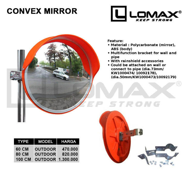 Convex Mirror Kaca Cermin Cembung 60 Cm Outdoor Kaca Simpang Jalan