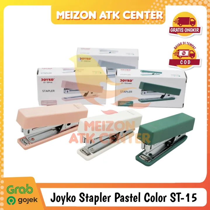 Joyko Stapler Staples Hekter Cekrekan St Pastel Color Pcs