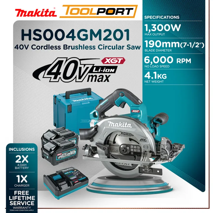 Makita Hs Gm Cordless Brushless Circular Saw Vmax Xgt Kit Set