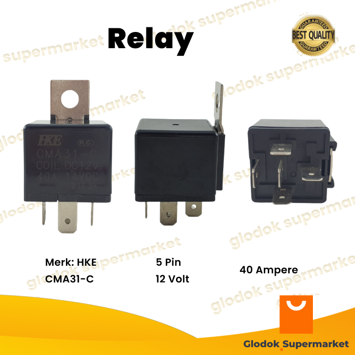 Relay Mobil Hke V Pin A Lampu Klakson Car Kaki Volt Cma C