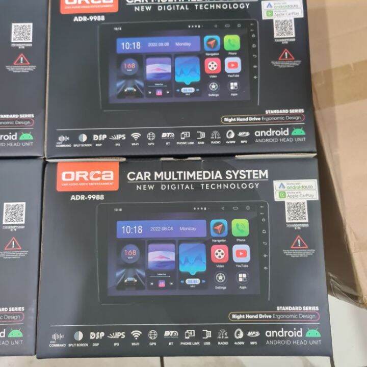 Head Unit Double Din Android 9 Inch Orca Adr 9988 Apple Carplay