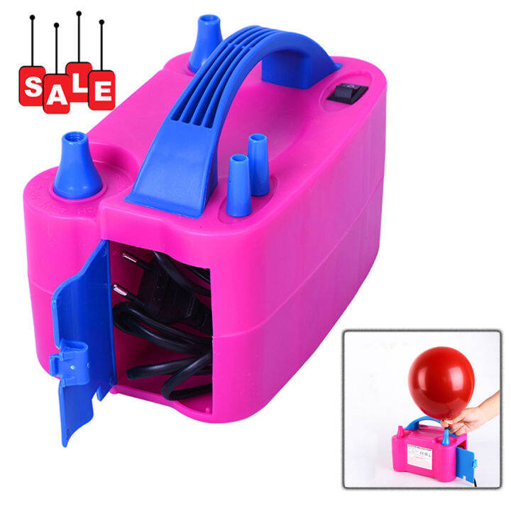 Pump Balloon Electric Balloon Pump Dual Nozzles Inflator Eu Plug