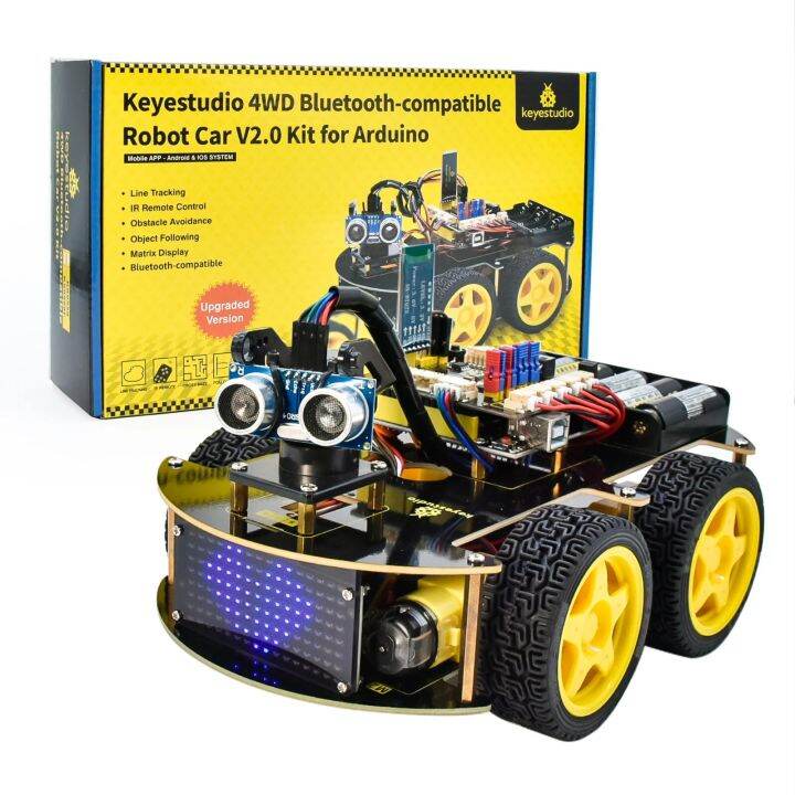 Keyestudio Wd Multi Bt Robot Car Kit V W Led Display For Arduino