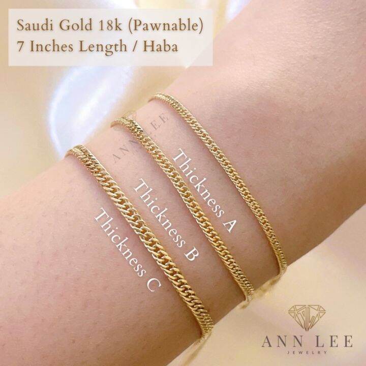 Pawnable Real Saudi Gold K Cadena Bracelets For Men Or Women Lazada Ph