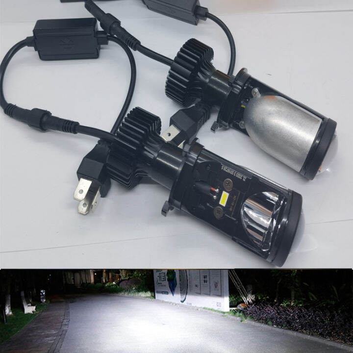 2pcs 90wPair Lamp H4 Led Mini Bi Led Lens Projector Car Headlight