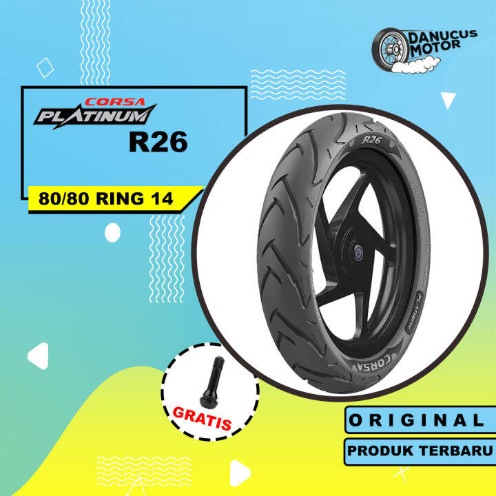 BAN MOTOR TUBELESS CORSA R26 MOTOR MATIC 80 80 RING 14 Lazada Indonesia