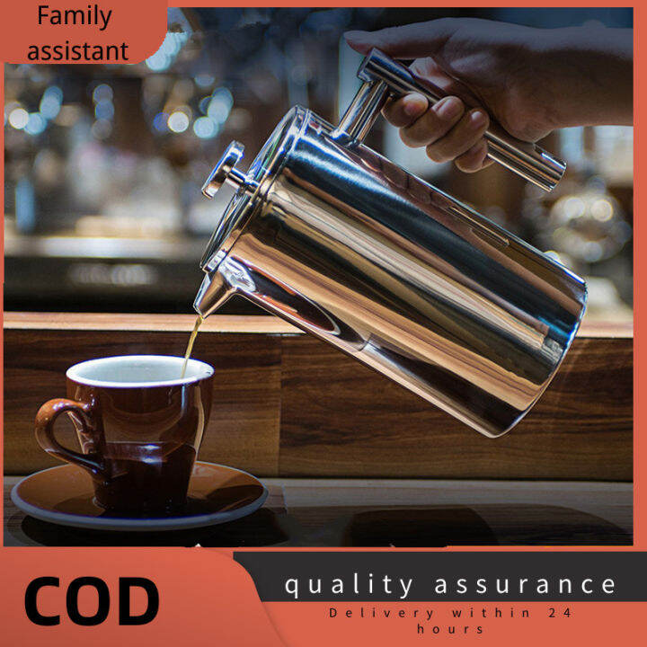 Stock COD 350ML 800ML 1000ML Portable French Press Double Wall 18 10