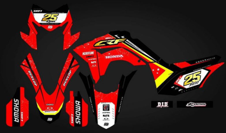 STIKER DECAL CRF 150L FULL BODY DECAL CRF MERAH Lazada Indonesia